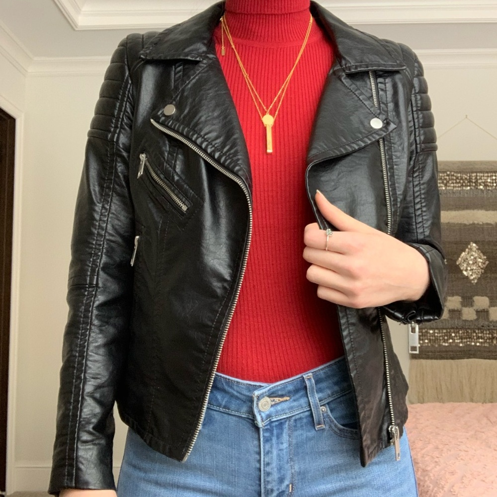 Zipper Leather Jacket